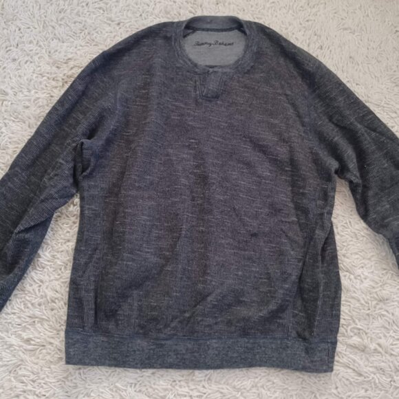 Tommy Bahama Men’s Sweatshirt Pullover XL Charcoal Heather 84% Cotton / 16 Tence - Picture 1 of 7